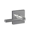 SCHLAGE F51A LAT 625 COL Latitude Lever with Collins Trim Keyed Entry Lock, Bright Chrome