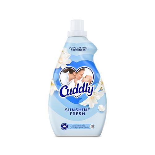 Cuddly Concentrate Liquid Fabric Softener Conditioner, 1L, 50 Washes, Sunshine Fresh, Long Lasting Fragrance