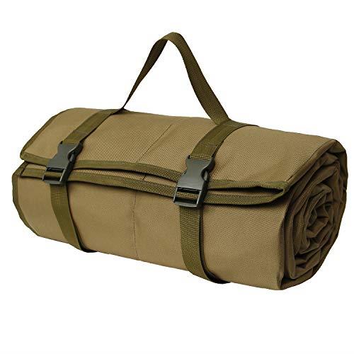 mydays Tactical Roll Up Padded Shooting Mat,Non-Slip Durable Shooting Rest Hunting Accessories,Hunting Mats for Shooters (Khaki, L)