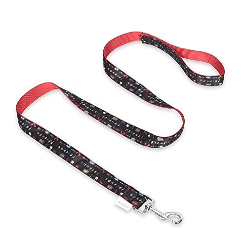 Friends TV Show Iconic Graphics Dog Leash, 6 Ft Dog Leash (72 Inches) | Cute Black Dog Leash Easily Attaches to Any Dog Collar or Harness | Friends TV Show Dog Leash for All Dogs