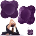 Bigmeda 2PCS Yoga Knee Pad, Non-slip Yoga Mats for Women Kneeling Support for Yoga Comfortable & Lightweight Yoga Knee Pads Cushion for Knees, Hands, Wrists, and Elbows (Deep Purple)