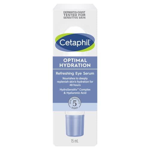 CETAPHIL Optimal Hydration Refreshing Eye Serum | 15ml | For Dehydrated, Sensitive & Dry Skin | With Hyaluronic Acid | Hypoallergenic | Reduces the appearance of dark circles & puffiness