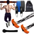 kcross Resistance Bands with Handles,Pull up Handles with Exercise Bands,Door Anchor,Carry Bag,20lbs to 40lbs Resistance Tubes for Fitness Set, Z-2 Orange Handles + Storage ba