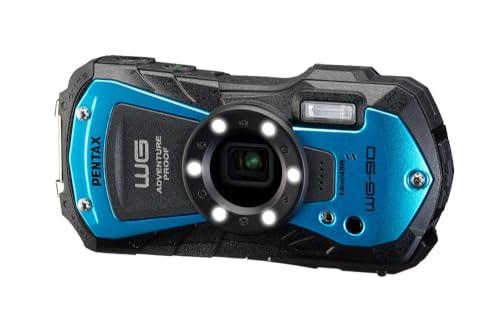 PENTAX WG-90 Blue - Waterproof Digital Compact Camera Designed for Daily Life Underwater Photography up to 14m Depth