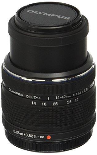 OLYMPUS M.ZUIKO Digital Lightweight M.Zuiko Digital ED 14-42mm II-R Lens, Black (14-42mm F3.5-5.6 II R)