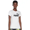 PUMA Women's Essential Logo Tee, White, XS