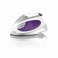 Swan SI3070N Compact Fast Heat up Steam Travel Iron with Pouch and Beaker, Variable Temperature Control, 900W, Purple