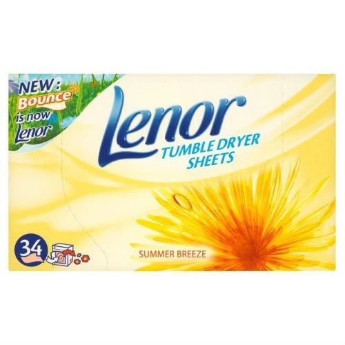 Lenor Tumble Dryer Sheets Summer Breeze 34 per pack Case of 6