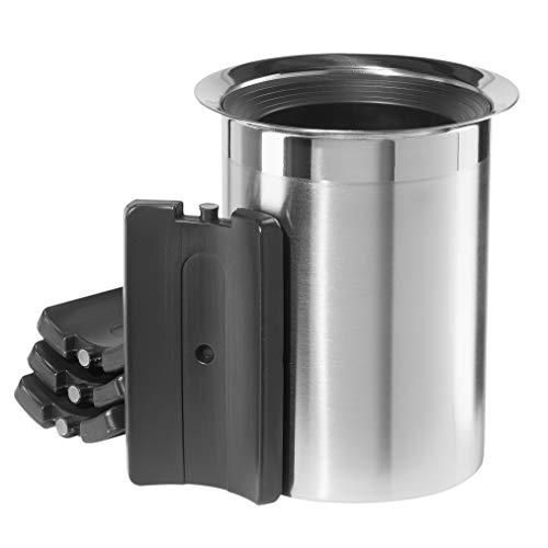 Oggi 7040 Wine Cooler with Freezer Inserts Silver