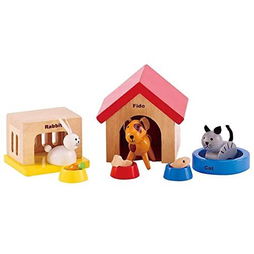 12pc Hape Family Pets Wooden Doll House Set Kids/Children Interactive Toy 3y+