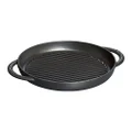 Staub Cast Iron 10-inch Pure Grill - Black Matte, Made in France