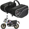 kemimoto Motorcycle Saddlebags Waterproof 30L (15L*2) Compatible with Grom Motorcycle Side Saddlebags Extendable Pannier Bag for Motorcycle Dirt Bike Dual Sport Motorcross Motorbike
