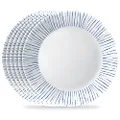 Corelle 6-Piece 10.25" Dinner Round Plates, Vitrelle Triple Layer Glass, Lightweight Round Plates, Large Round Plates, Chip and Scratch Resistant, Microwave and Dishwasher Safe, Botanical Stripes