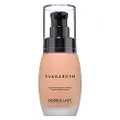 EVAGARDEN Double Last Foundation - Provides Flawless Coverage with Creamy, Liquid Texture - Protects Skin All Day Long - Offers Incredible Natural and Luminous Finish - 166 Bisque Rose - 1.01 oz