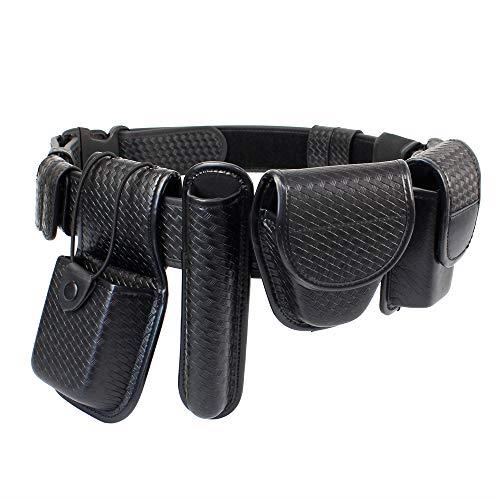 LytHarvest 8-in-1 Police Duty Belt Kit with Pouches, Law Enforcement Utility Belt Rig, Modular Security Guard Equipement, Tactical Utility Duty Belt, Basketweave (Large)