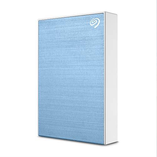 Seagate One Touch Portable External Hard Disk Drive with Data Recovery Services, 5TB, Blue