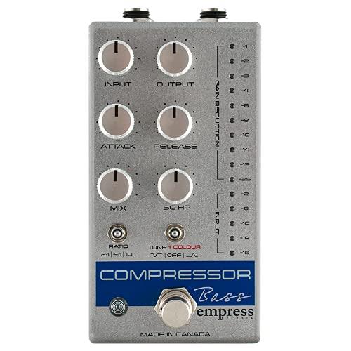 Geartree Empress Bass Compressor Effects Pedal, Silver, CPBS