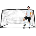 BOHEN 9x5 ft Portable Kids Soccer Goal for Backyard with Unique Frame Design, Easy Assembly and Large Size Includes Carry Bag Great for Children, Teens, and Adults(9x5FT, Black, 1 Piece)
