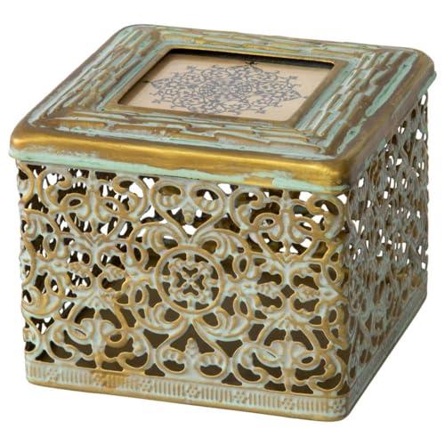 Willow & SilkVintage Console Decor Art Indoor Moroccan Gift Ornament Square Trinket Photo Box