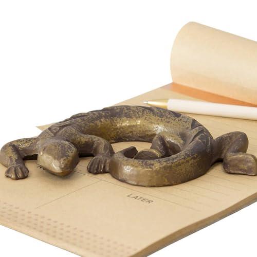 Willow & SilkAnimal Lizard Indoor Office Table Decor Decorative Curled Up Gecko Paperweight