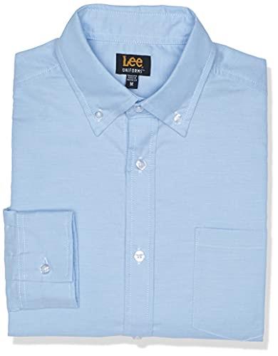 Lee Uniforms Men's Long Sleeve Oxford Shirt - Large - Light Blue