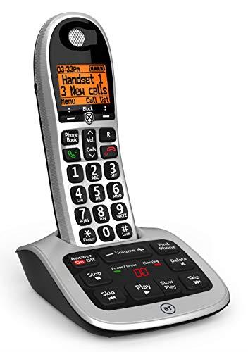 BT 4600 Cordless Landline House Phone, Home Phone, Big Buttons, Advanced Nuisance Call Blocker, Answer Machine, Single Handset Pack