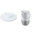Bose Portable Home Speaker Charging Cradle, Silver and Bose Portable Smart Speaker, Luxe Silver