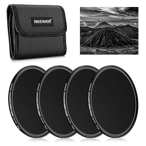 NEEWER 77mm Infrared Filter Set, 4 Pack IR720/IR760/IR850/IR950 X-Ray IR Filters Kit with Carrying Pouch Cleaning Cloth, Compatible with Canon Nikon Sony Panasonic Fuji Kodak IR Supported DSLR Camera