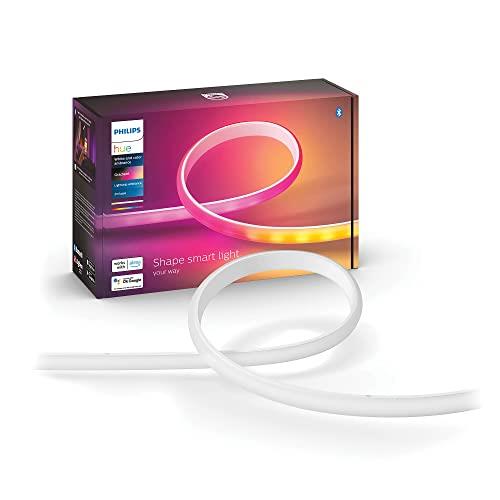 Philips Hue Gradient Lightstrip [2m] White & Colour Ambiance Smart LED Base Kit. Compatible with Alexa, Google Assistant and Apple Homekit