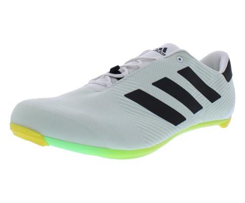 adidas The Road Cycling Shoes Men's, Cloud White/Core Black/Beam Green, 10