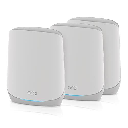 NETGEAR Orbi Whole Home WiFi 6 Tri-Band Mesh System (RBK763S) | AX5400 Wireless Speed (Up to 5.4Gbps) | 3 Pack