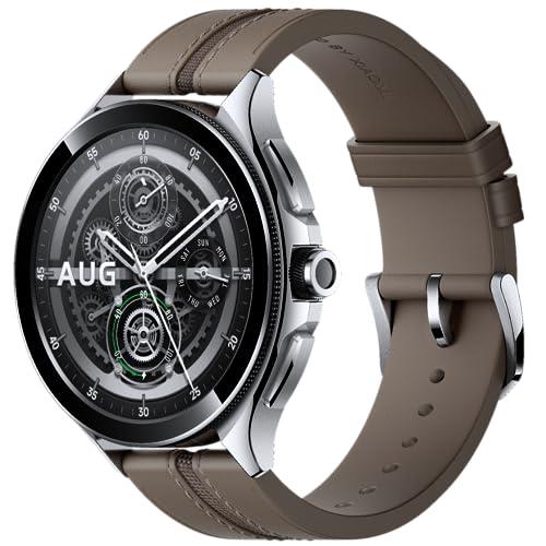Xiaomi Watch 2 Pro 4G (LTE) Smartwatch (135-205mm, Leather, Silver/Brown), Unique