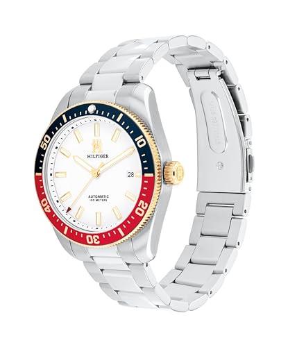 Tommy Hilfiger TH85 Stainless Steel Automatic White Dial Men's Watch