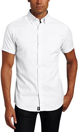 Lee Uniforms Men's Short Sleeve Oxford Shirt, White, Small