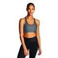 Champion Women's Absolute Sports Bra with SmoothTec Band, Gray Heather/Black, X-Small