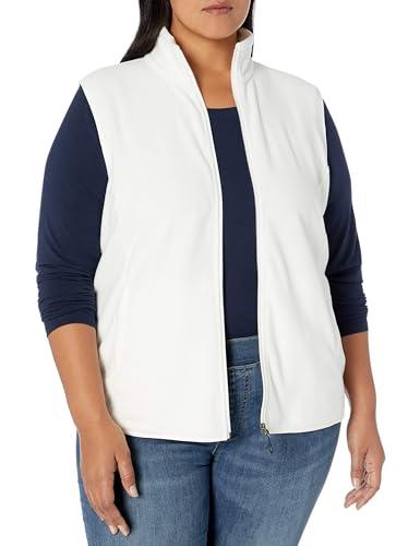 Amazon Essentials Women's Classic-Fit Sleeveless Polar Soft Fleece Vest (Available in Plus Size), Ivory, XX-Large