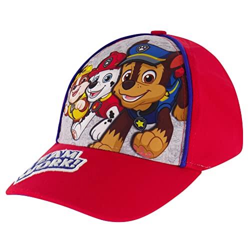 Nickelodeon Boys Toddler Hat for Boy’s Ages 2-7, Paw Patrol Kids Baseball Cap, Red, 4-7 Years