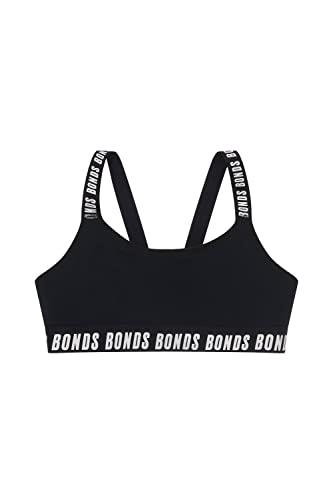 Bonds Girls’ Performance Micro Crop, Black, 12-14
