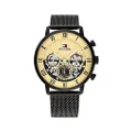 Tommy Hilfiger Legend IP Analog Men's Watch, 44 mm Size, Black Steel/Gold