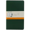 Moleskine - Cahier Notebook - Set of 4 Bundle - Ruled - Large - Black & Myrtle Green