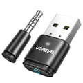 UGREEN Bluetooth 5.3 Audio Adapter for PS5 with Mini Mic, Bluetooth USB Dongle Wireless Bluetooth Transmitter Receiver for PC aptxAD HD, Bluetooth Dongle for Game Controller, Switch, Mouse, Headset
