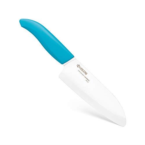 Kyocera Santoku Knife Santoku Knife, White/Blue, FK-140 WH-BL