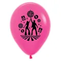 Sempertex Disco Theme Neon Fuchsia Latex Balloons 30cm Size, 6 Piece
