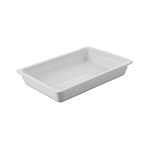 Chef Inox Gastronorm 2/3 Porcelain Dish, 354 mm Length x 325 mm Width x 65 mm Height