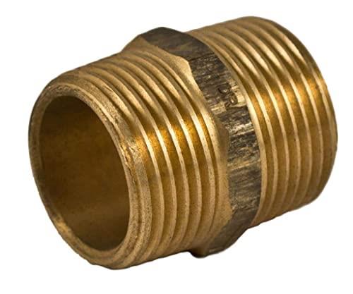 Brasshards Brass Hex Nipple, 25 mm Size