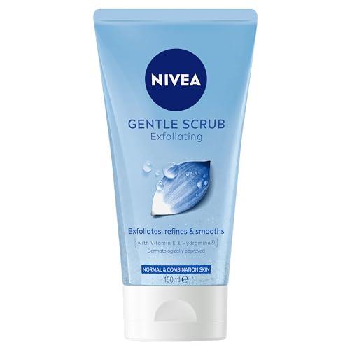 NIVEA Gentle Exfoliating Face Scrub (150ml), Deeply Cleansing and Exfoliating Face Wash with Vitamin E and Purified Water, Gentle Face Wash for Normal and Combination Skin, Face Scrub, Exfoliating Scrub For Face, Face Exfoliator, exfoliator for sensitive skin, exfoliator for sensitive face