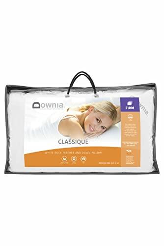 Downia Classique White Duck Feather & Down Pillow, White, Firm