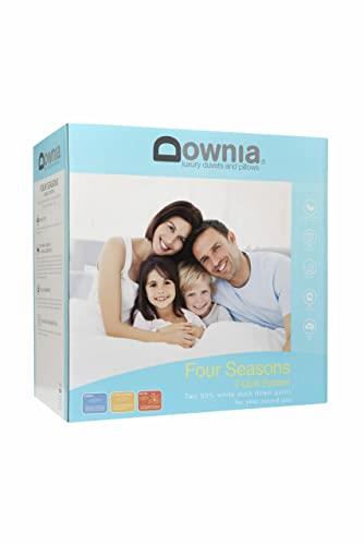 Downia Four Seasons 2-Quilt System, White, Single