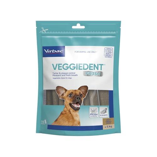 Virbac Veggiedent Fresh Dental Chews for <5 kgs X-Small Dogs, (Pack of 15)