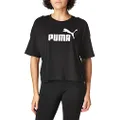 PUMA Unisex Essential Cropped Logo Tee, Black, 3X-Large
